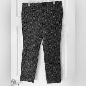 🖤 GAP Patterned Skinny Ankle Pants | Black Geometric Stretch Pants